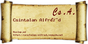 Csintalan Alfréd névjegykártya